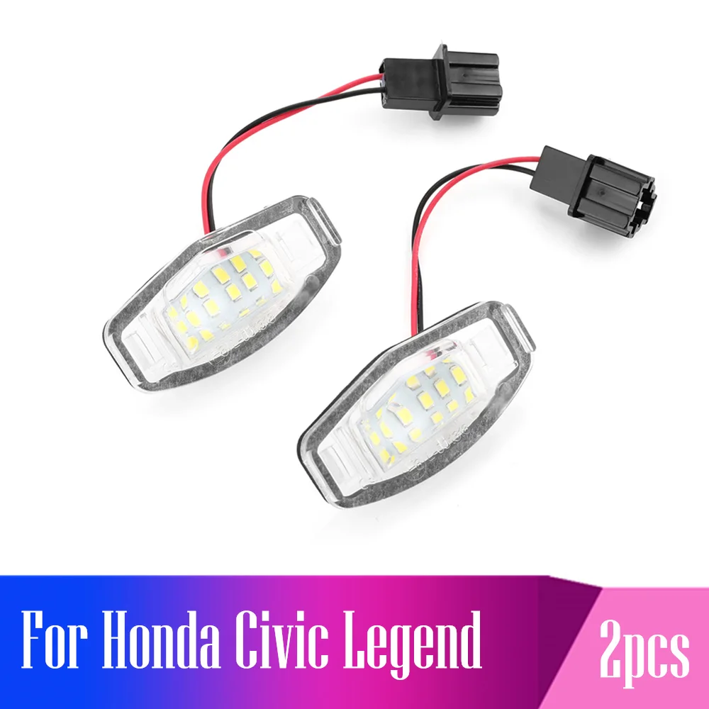 

2pcs License Plate Canbus Error Free White LED Number License Plate Light 18 LED Bulbs For Honda Accord Civic Acura RL TSX RDX