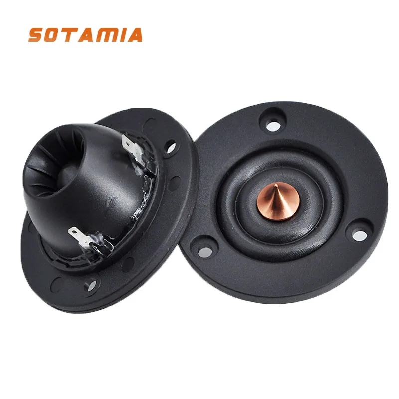 

SOTAMIA 2Pcs 2 Inch Bullet Tweeter Audio Speaker 6 Ohm 30 W Silk Film Treble Hifi Fever Horn Car DIY Speaker For Sound System