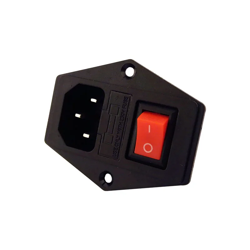 

With 10A fuse Power Switch AC Power Socket 10A 250V Connector Plug AC01ACW