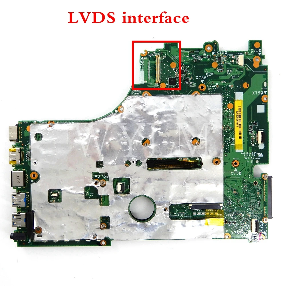 price reduction  X750JN I7-4700CPU LVDS interface PM mainboard REV2.0 For ASUS X750J X750JN A750J K750J Laptop mothe