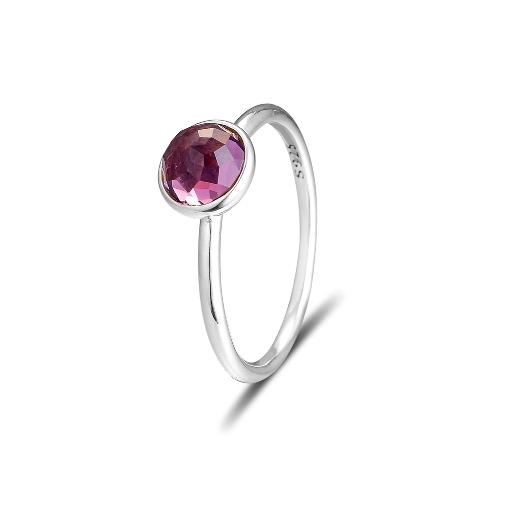 February Droplet Ring Fits European Jewelry Authentic 925 Sterling Silver for Women Wholesale Free Shipping | Украшения и