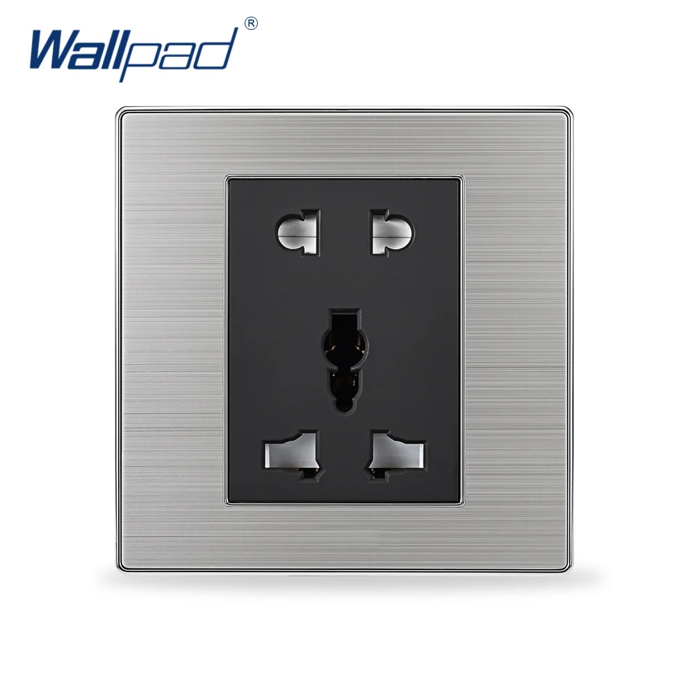 Hot Sale 5 Pin Wallpad Luxury Universal Wall Power Socket Large Space 10A AC 110~250V | Обустройство дома