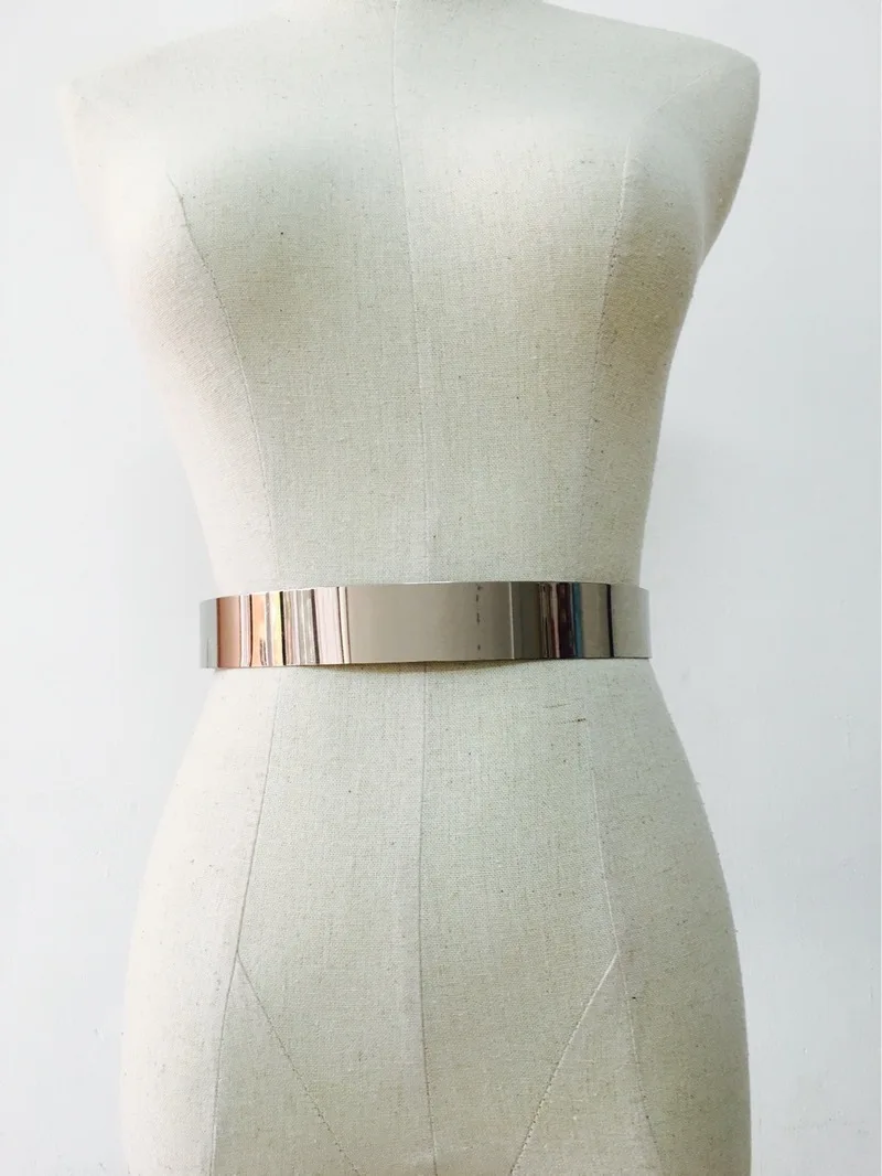 Модные женские регулируемые металлические поясные ремни, НОВЫЕ шикарные винтажные простые ремни золотого и серебряного цветов
