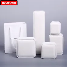 50 комплектов роскошных бархатных подарочных коробок для ювелирных изделий с логотипом на заказ, бумажный упаковочный пакет для браслетов, сережек, колец, ожерелий