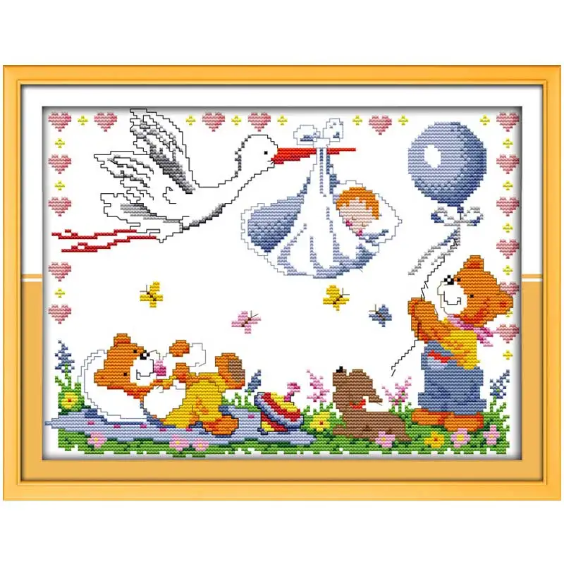 Angel Baby Coming Counted Cross Stitch 11CT 14CT Cross Stitch Set Cross