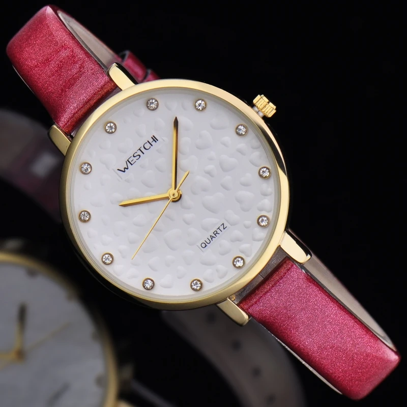 2016 new design Luxury brand WHESCHI genuine leather women watch luminous watch leather casual drees watch