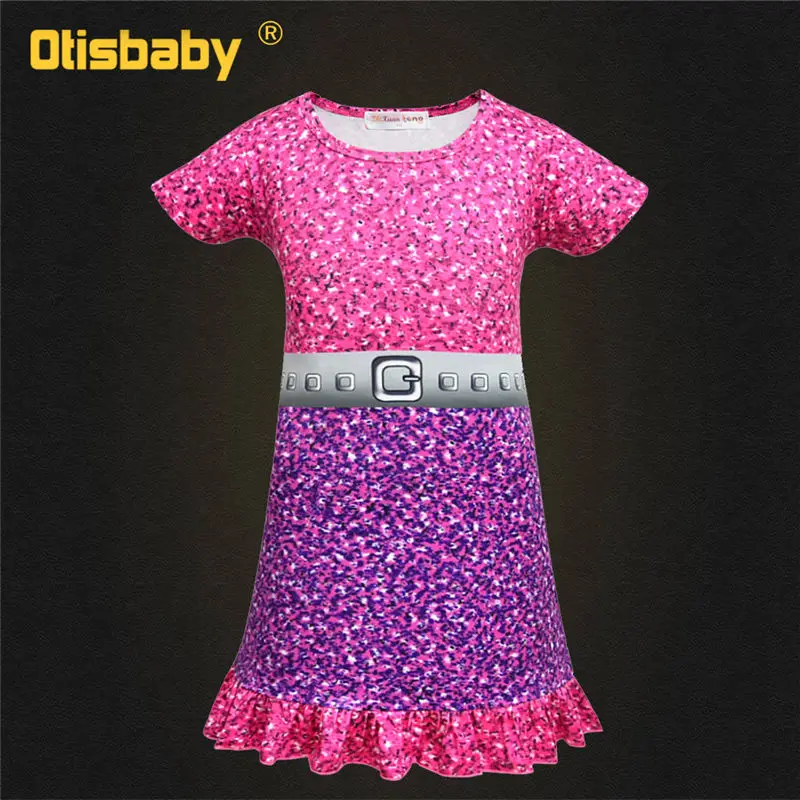 Забавное платье для девочек, детское рождественское платье с цветочным рисунком детский праздничный костюм милая одежда для маленьких девочек 2, 3, 4, 5, 6, 7, 8, От 9 до 10 лет для девочек - Цвет: 8715