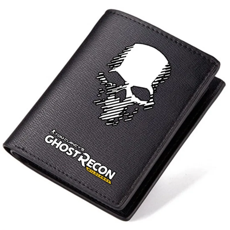 

High Quality 2019 New Game Tom Clancy's Ghost Recon Printing Men Long Wallet Pu Leather Carteira Masculina Men Id Card Holder