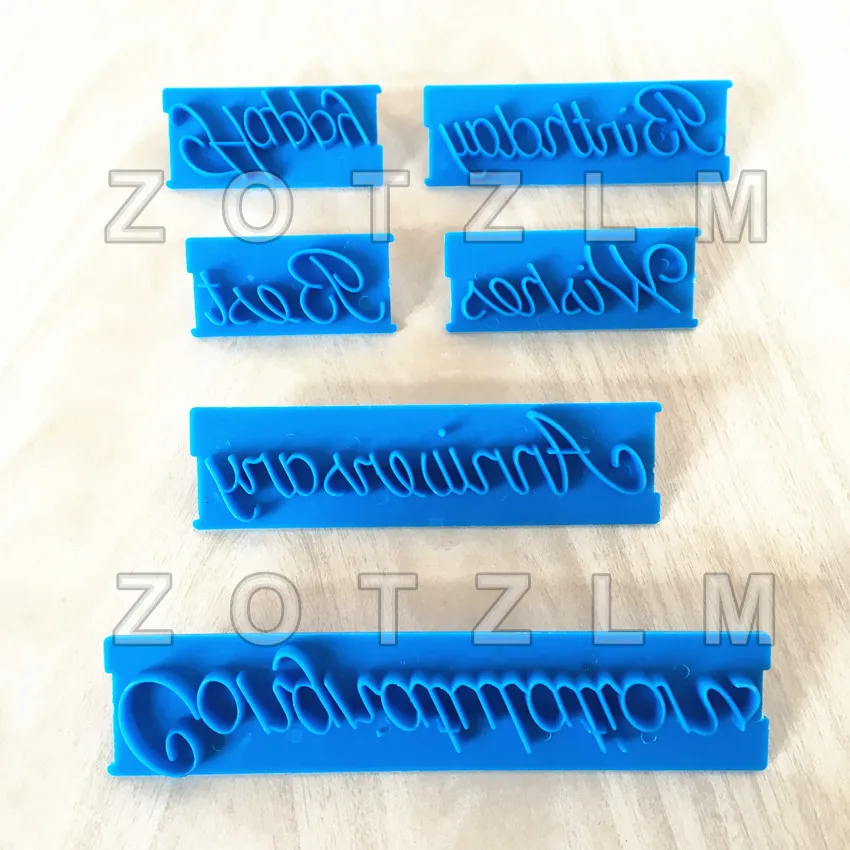 6pcs/set English Letters Plastic Cookie Mold Cake Decorating Tools