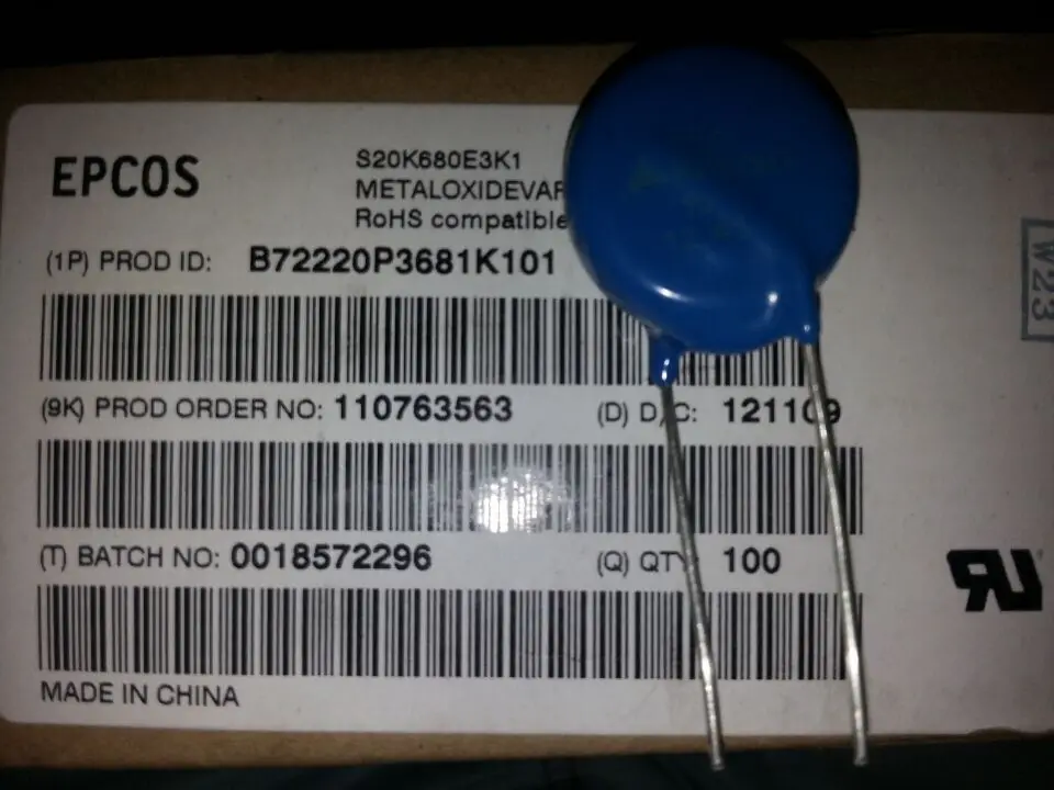 S20K680E3K1 B72220P3681K101 varistor EPCOS S20K680epcosepcos varistor