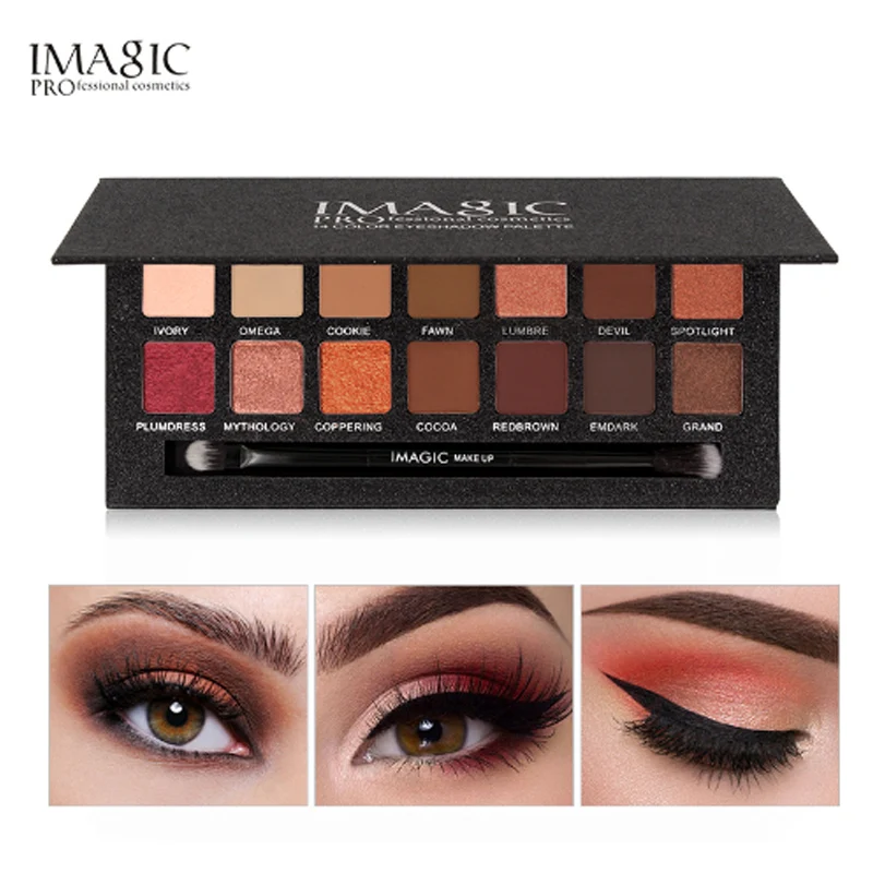 

IMAGIC Brand Eyeshadow Shimmer Matte Fashion Eye Shadow Wiht Brush Eyeshadow Palette Eyes Cosmetics