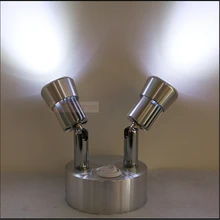 3 года гарантии 2*1 Вт/2*3 Вт подзарядка светодиодная точечная лампа, аккумуляторная батарея беспроводная подсветка витрины, переключатель 360 градусов двойная головная лампа