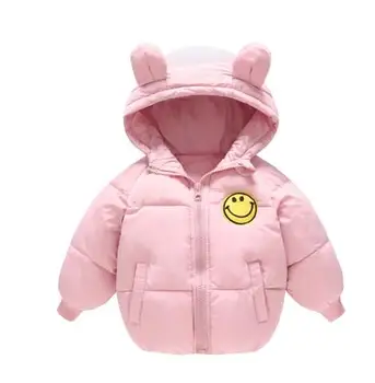 

2018 new children's clothing cotton jacket boys and girls winter short baby clothes children's hooded thick cotton jacket