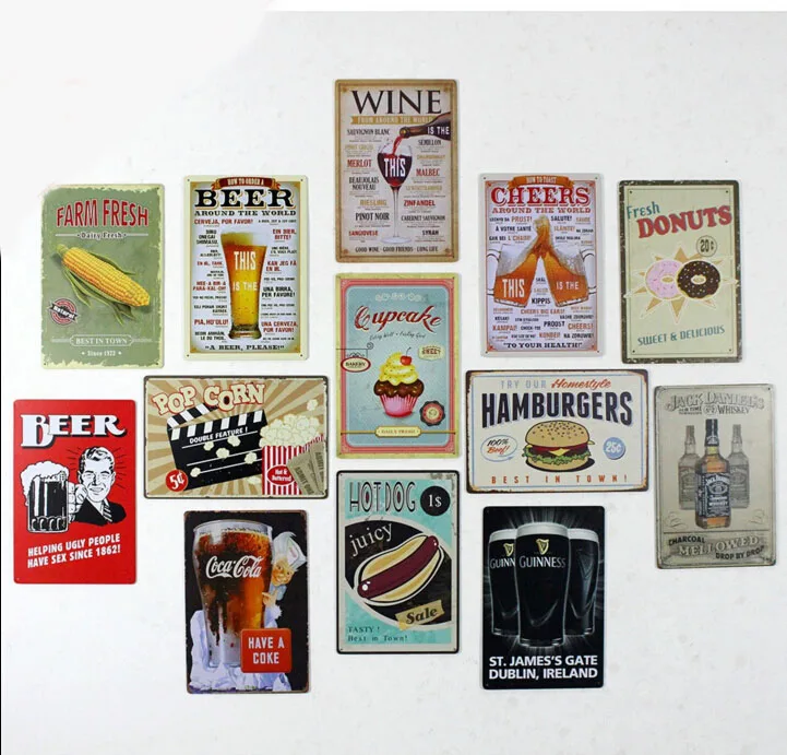 

Countryside Pub Tin Sign Bar pub home Wall Decor Retro Metal Art Poster Club Plaques TP011