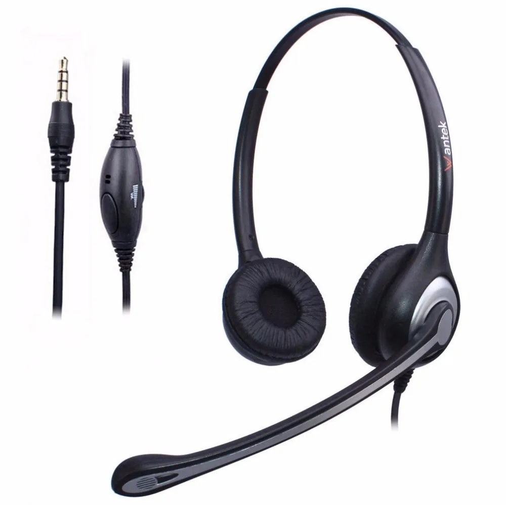 

Wantek Cell Phone Headset with Noise Canceling Mic and Adjustable Fit Headband for Mobile Phone and Smartphones with 3.5mm Jack