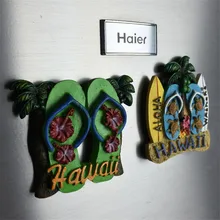 Смолы рисунок Гавайи туристический сувенир пляж черепаха шлепанцы ало-HA домашнего офиса холодильник украшения магнит подарки игрушки