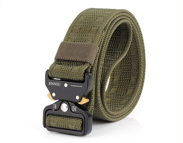 Regulável com Fivela de Metal Cinto de Nylon Acessórios de Caça Esportes ao ar Cinto Tático Enniu Novo Livre 125x3.8 cm Militar Cinto 15 Cheap Ferram. atividade ar livre