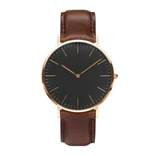 New fashion men ‘s watch business leisure luxury brand quartz watch 40MM leather strap couple watches