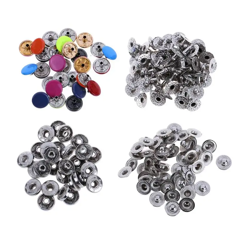 

20sets/bag Colorful Mini Metal Four Buckle Snap Buttons DIY Handmade Doll Button Snap Button Clothes Sewing Accessory