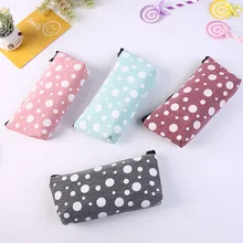 

Cute Wave point pencil case Kawai pencilcase Creativity estuche escolar canvas trousse scolaire stylo pen case stationery