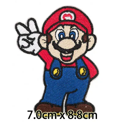 Супер Марио, каппи, персик, Йоши, гриб вышитые железа на патч, игровой персонаж одежды DIY Аппликация оптом - Цвет: 09