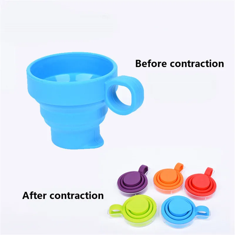 OnnPnnQ 1Pcs Portable Silicone Water Cup Retractable Folding Drinking