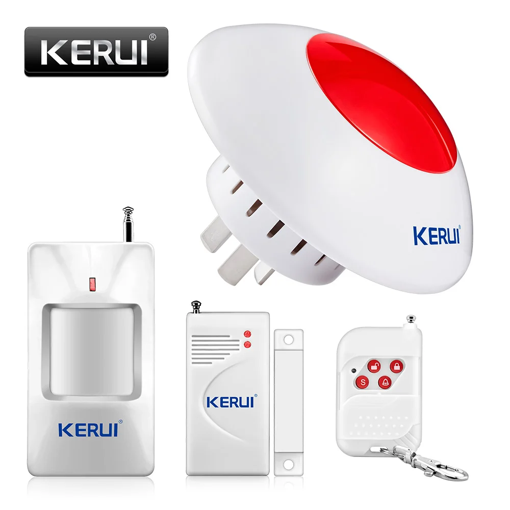 KERUI Wireless Flash Indoor Siren Alarm Flash Horn Red burglar