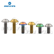Wanyifa Titanium Bolts M6 x 12 15 20mm Umbrella Head Screw for Bicycle Motorcycle Bolt