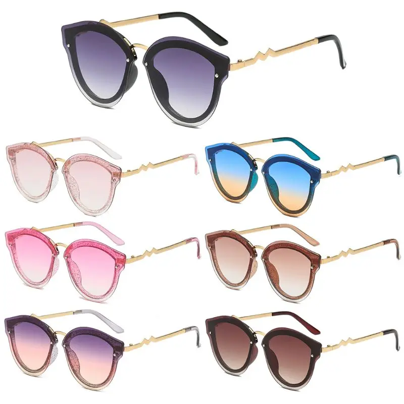 Retro Style Frameless Cat Eye Sunglasses Polarized Eyewear Cateye Sun