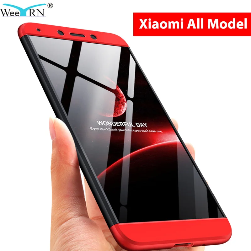 

3-in-1 Plastic Redmi 6 Pro 5 Plus Note 5 Pro 5A Prime Case Anti-Shock 360 Full Protect Case Xiaomi Mi A1 A2 Mi8 lite Mix 2S Case
