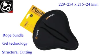 

VELO ( FOURIERS NEW ) Leisure Bicycle Bike Saddle Rope bundle Gel technology Structural Cutting 229~254 x 216~241mm
