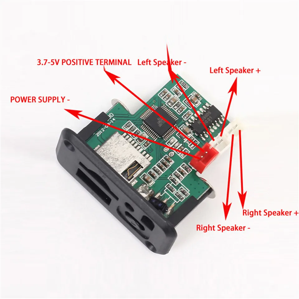 YKSO Mini MP3 Decoder Board  With Amplifier MP3 Players Accessories With Remote Controller TF Card Jack MP3 Decoder (2)
