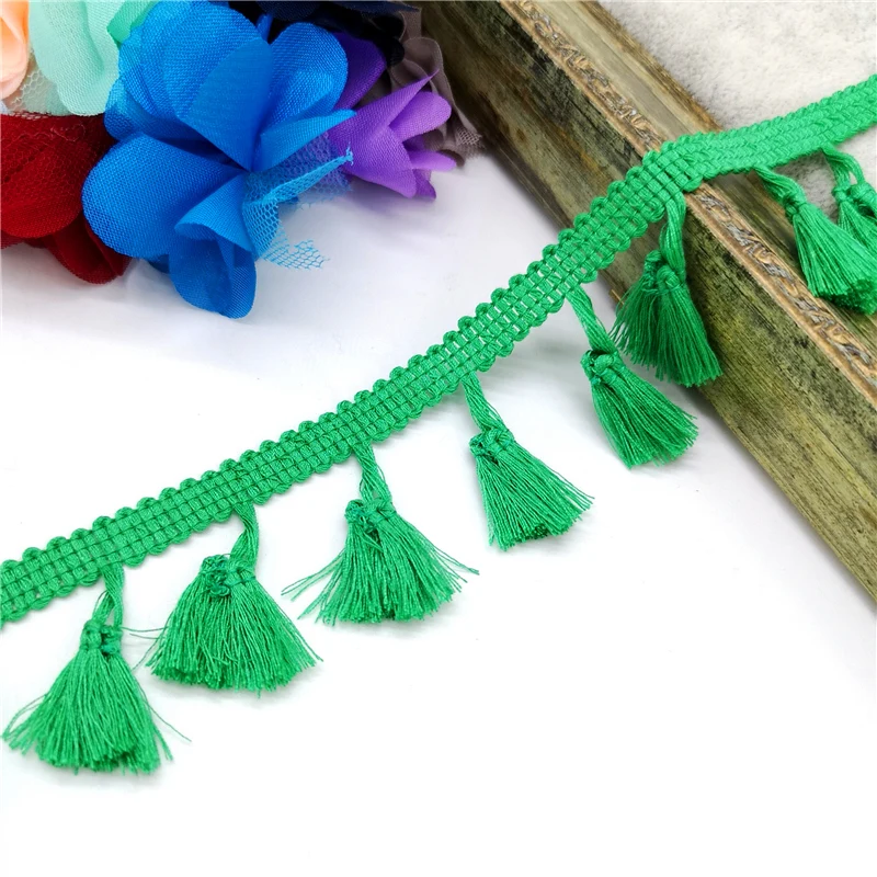 Lace Ribbon 2 yards Trim Sewing Tassel Fringe Cotton Ethnic Latin Dress Stage Garment Curtain Decorative Diy
