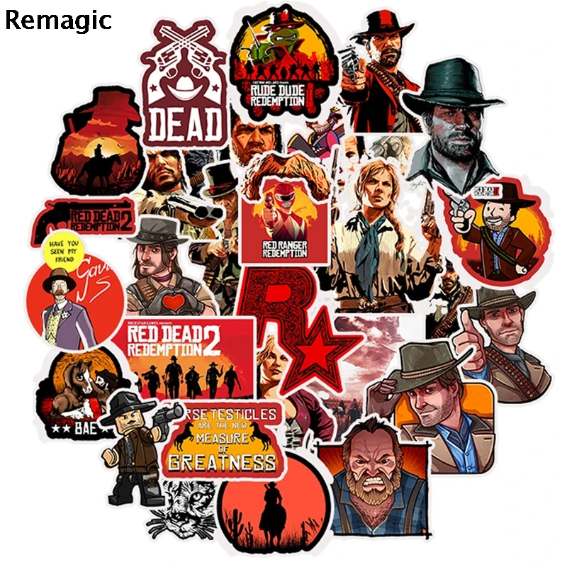 

50pcs Red Dead Redemption anime vintage pasters gift toy cosplay funny decal scrapbooking diy stickers phone laptop waterproof