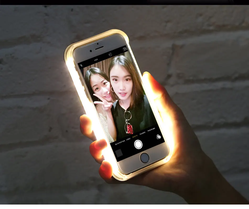 KISSCASE светодиодный заполняющий свет чехол для iPhone 7 8 X XS Max XR Selfie Light Phone Чехол для iPhone 7 8 6 6s Plus 5 5S SE чехол Funda