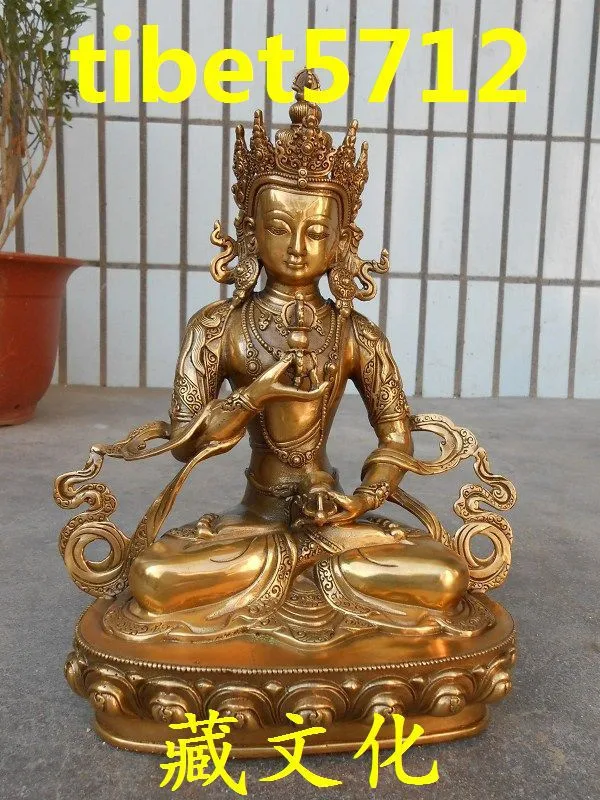 1" тибетская Буддийская бронза Ваджрасаттва ТИБЕТ EINZIGARTIG Ваджрасаттва статуя бронзовая отделка Будда целебная статуя