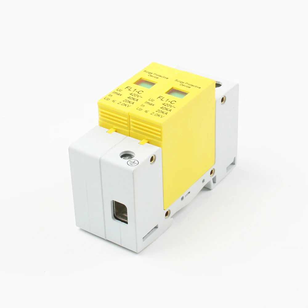 

SPD 2P 20KA~40KA C ~420VAC Household Surge Protector Protective Low-voltage Arrester Device Surge Protective Device