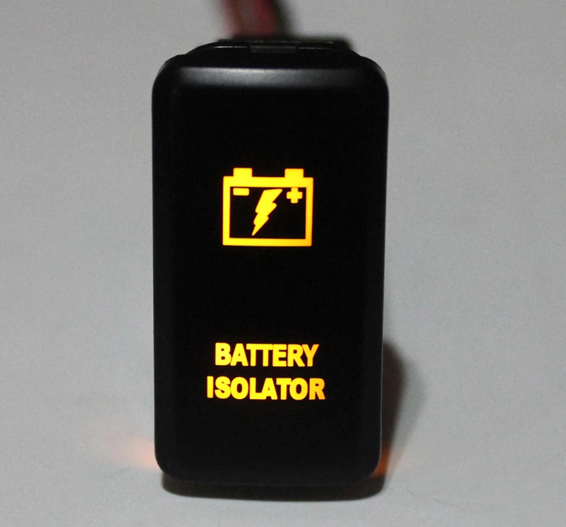 BATTERY ISOLATOR Push Button Switch Orange LED For Toyota Landcruiser