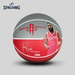 Оригинальный SPALDING Новый Джеймс Харден портрет Подпись Резина 7 Мужская Баскетбол 83-347Y