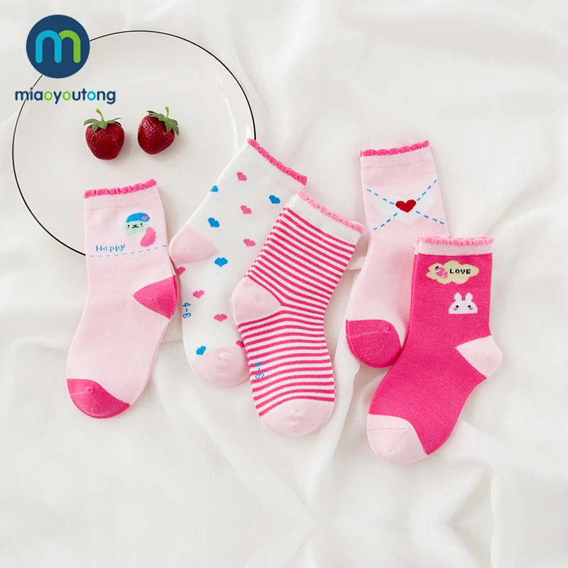 

10 pieces/lot 5pair Unisex Skarpetki Newborn Sock Kids Boy Pink Rabbit Knit Cotton Soft Baby Socks Lovely Girl 2019 Miaoyoutong