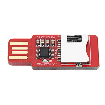 

10Pcs/Lot HF201 Read/write TF Card Reader Micro SD Card Memory Card T-Flash Card Module USB2.0 Support Plug And Play Hotplug