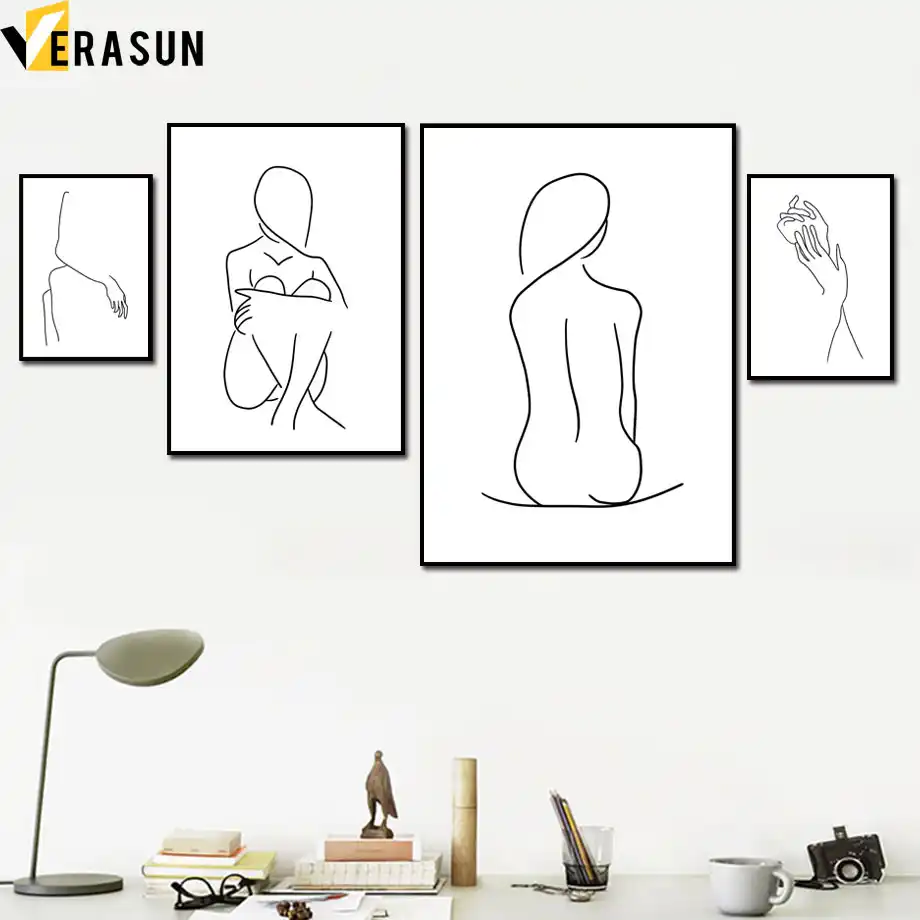 Abstract Poster Wall Art Canvas Painting Abstract Body Posters And Prints Decors