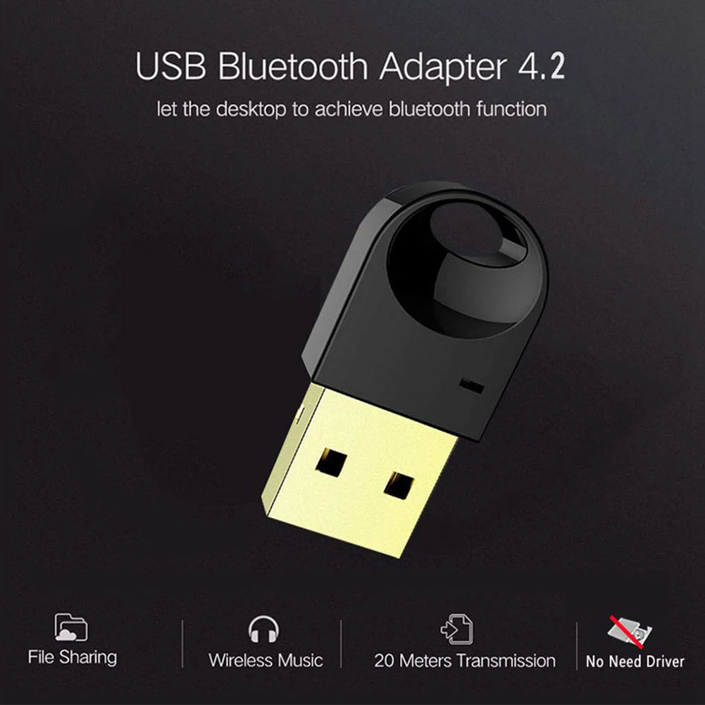 

Mini Wireless USB CSR4.2 Bluetooth Adapter Music Audio Receiver Transmitter for Computer Car Multimedia Audio Bluetooth Receiver