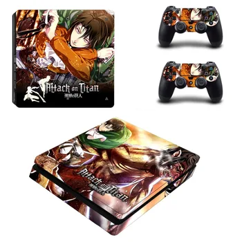 

Anime Attack On Titan PS4 Slim Skin Sticker For Sony PlayStation 4 Console and Controllers Decal PS4 Slim Sticker Vinyl