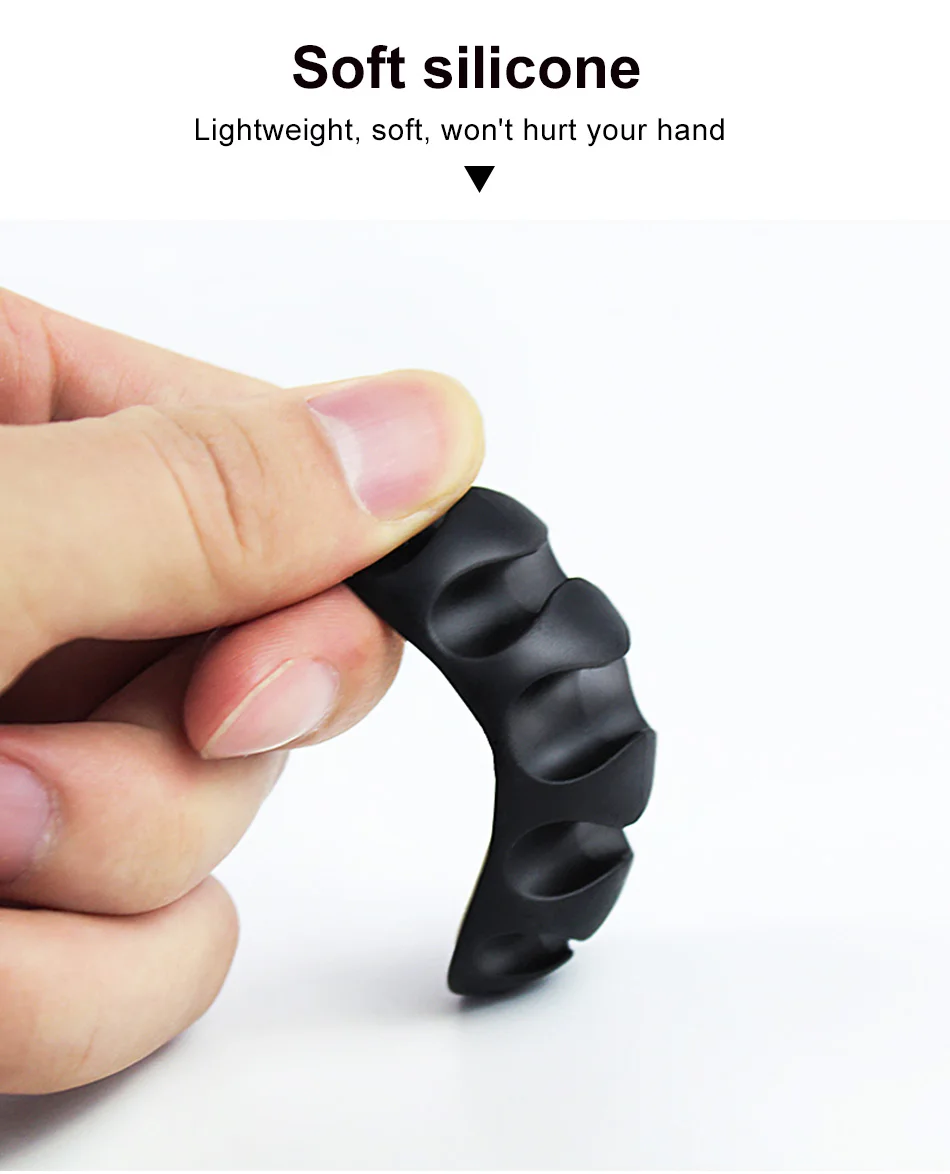 !ACCEZZ 3PC Silicone Cable Organizer Wire Winder Desktop Management Headphone Holder Mouse Tape Cord Clips Data Charging Cables (6)