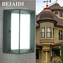 BEIAIDI IP54 Водонепроницаемый 10 Вт светодиодный открытый настенная Люстра для особняка двор коридор крыльцо сад Алюминий Светодиодный Фонари на крыльцо