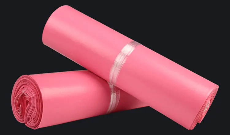 50 шт. толстый светло-розовый конверт сумка самоклеющиеся курьерские Сумки для хранения пластиковый поли почтовый отправка почтовый пакет