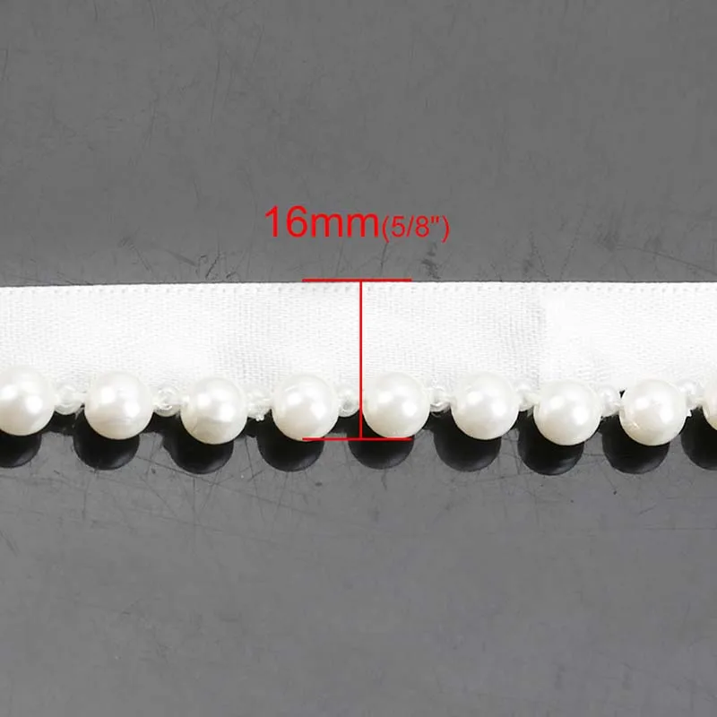 Кружевная отделка белый искусственный жемчуг цепь из серебряных шариков лента из ткани, шитье ручной работы ремесло для костюма шляпа украшение 0,9 м 1 шт - Цвет: 9