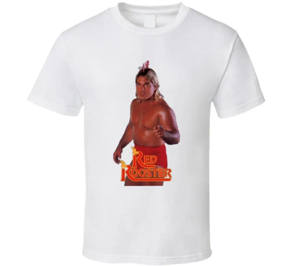 Red Rooster WWF Retro Wrestling T Shirt 2018 New Pure Cotton Short Sleeves Hip Hop Fashion Mens T-Shirt | Мужская одежда