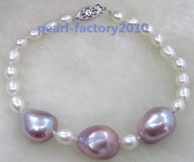 

NATURAL 12-14MM SOUTH SEA GENUINE PEARL BRACELET 14K GOLD CLASP 42%